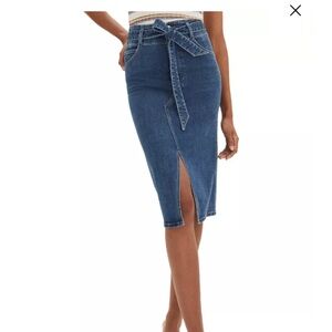 Veronica Beard Nazia denim pencil skirt